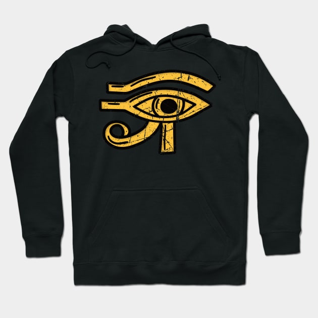 Eye of Ra Re Egyptian Hieroglyphics Egypt Pyramid Hoodie by MooonTees